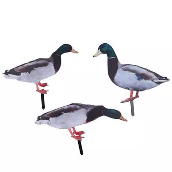 Украшение для садового столба «Утка» из акрила, реалистичное, устойчивое к погодным условиям, простая установка, садовая статуя на открытом воздухе