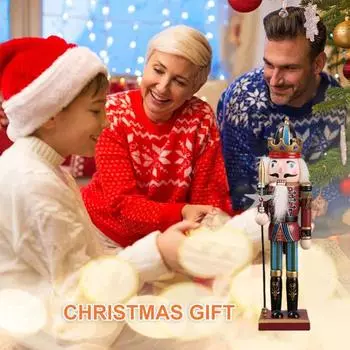 Украшение для Щелкунчика Yousheng, деревянная фигурка солдата-Щелкунчика, праздничное рождественское украшение для украшения дома 30cm D