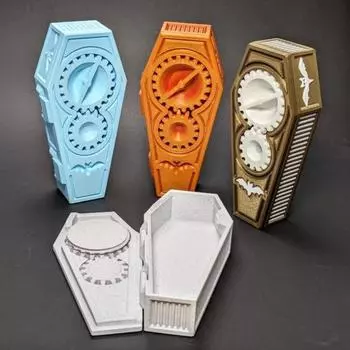 Украшение для шкатулки на Хэллоуин, деревянная механическая шкатулка, статуя, настольная фигурка на Хэллоуин, шкатулка для колец, сувенир для вечеринки белый