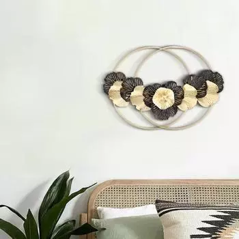 Украшение для стен из железа в европейском стиле - Двойное круглое железное настенное украшение. Очаровательная подвесная лампа для украшения гостиной. светло-зеленый