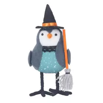 Украшение для стола из ткани «Птица» «Хватай метлу», устойчивая основа, симпатичная фигурка стоящей птицы из ткани, украшение