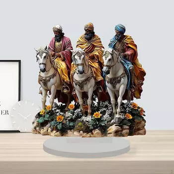 Украшение для стола, универсальное праздничное украшение с основанием, легкая праздничная 2D плоская акриловая фигурка