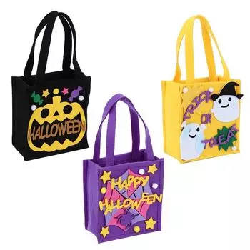 Украшение для сумки со сладостями на Хэллоуин, реквизит для украшения сумочки на домашнюю вечеринку в честь Хэллоуина Black