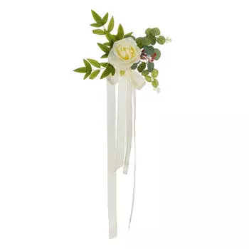 Украшение для свадьбы на открытом воздухе Роза Цветок на спинку стула Цветок на зеркало свадебной машины Цветок для свадебного коридора Цветок на спинку стула в отеле One Size