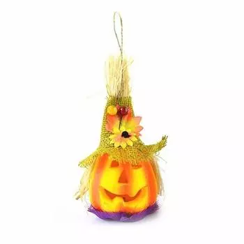 Украшение для уличных Хэллоуин-вечеринок, тыквенный ночник, декоративные огни, домашние аксессуары для Хэллоуина жёлтый
