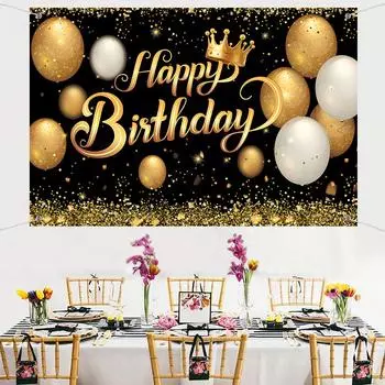 Украшение для вечеринки по случаю дня рождения Синий Черный Розовый Фон для дня рождения Воздушные шары Украшения для вечеринки для детей и взрослых Товары для вечеринки по случаю дня рождения