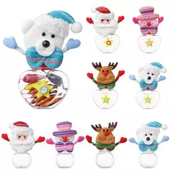 Украшение для вечеринки Подарочная бутылка для хранения DIY Детская милая коробка Санта-Клауса Рождественская банка для конфет 2