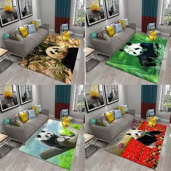 Украшение для входа в кухню и ванную комнату, нескользящий напольный коврик, домашний милый ковер с пандой для гостиной, спальни, дивана, дверной коврик 40x60cm