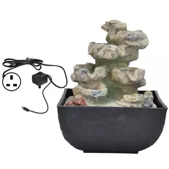 Украшение для внутреннего фонтана со светодиодной подсветкой для домашнего офиса, столешница из смолы, украшение по фен-шуй CraftUK