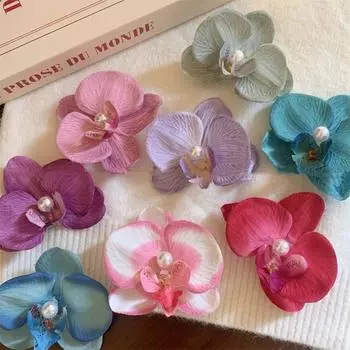 Украшение для волос Цветок Заколка для волос Аксессуары для волос Богемия Заколки Симпатичная заколка для волос с орхидеей Пляж