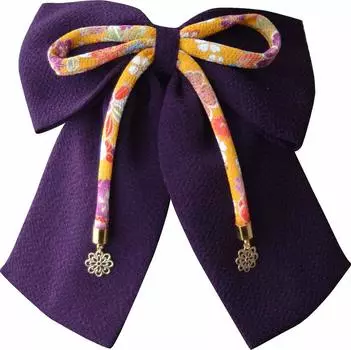 Украшение для волос Hakama Лента Haikara Лента Цветочная Гирлянда Фиолетовый 600000500 [Музей] фиолетовый