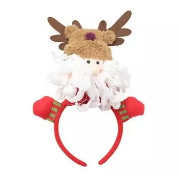 Украшение для волос на рождественскую вечеринку, богато украшенное стежками.