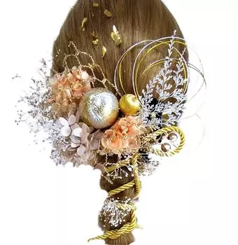 Украшение для волос Выпускной Церемония совершеннолетия Свадебный цвет Фурисодэ Хакама Головной убор Кимоно Свадебное платье Сплошной белый Свадебная прическа