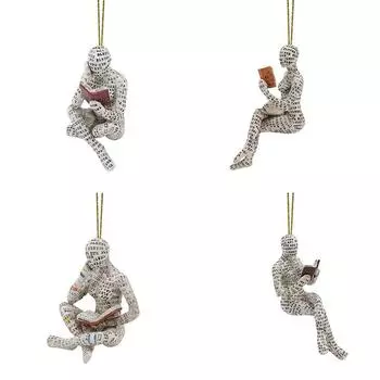 Украшение дома Чтение Женский кулон Чтение Статуя Кулон Акриловая целлюлоза Женский кулон Чтение