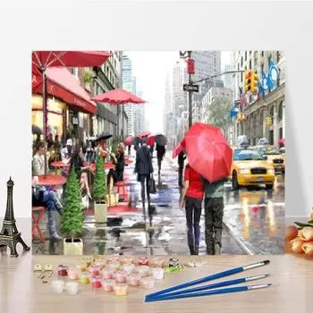 Украшение дома Цифровая картина маслом Цифры Картина маслом Холст DIY Картина по номерам Искусство 40x50cm no frame