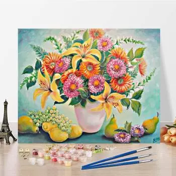Украшение дома Цифровая картина маслом DIY Картина по номерам Искусство Холст Номера Картина маслом 40x50cm no frame