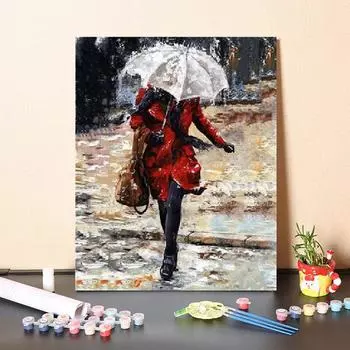 Украшение дома Цифровая картина маслом Холст DIY Картина по номерам Художественные цифры Картина маслом 40x50cm no frame