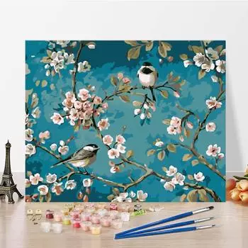 Украшение дома Цифровая картина маслом Холст Искусство Номера Картина маслом DIY Картина по номерам 40x50cm no frame
