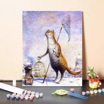 Украшение дома Цифровая картина маслом Искусство Холст Цифры Картина маслом DIY Картина по номерам 40x50cm no frame