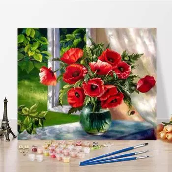 Украшение дома Цифровая картина маслом Номера Картина маслом DIY Картина по номерам Холст Искусство 40x50cm no frame