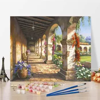 Украшение дома Цифры Картина маслом Холст Цифровая живопись маслом Искусство DIY Картина по номерам 40x50cm no frame