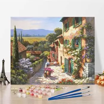 Украшение дома Цифры Картина маслом Холст Цифровая картина маслом DIY Картина по номерам Искусство 40x50cm no frame
