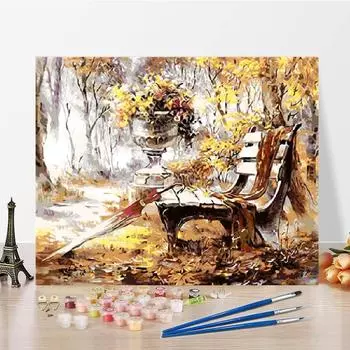 Украшение дома Цифры Картина маслом Холст Цифры Картина Цифровая картина маслом DIY Картина по номерам 40x50cm no frame