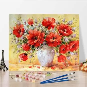 Украшение дома, цифры, картина маслом, сделай сам, краска по номерам, цифровая картина маслом, холст, искусство 40x50cm no frame