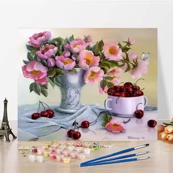 Украшение дома, декомпрессионная картина на холсте, ручная роспись, картина по номерам, сделай сам, цифровая картина маслом 40x50cm no frame