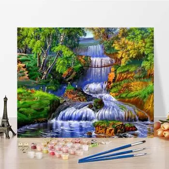 Украшение дома DIY Картина по номерам Цифровая живопись маслом Художественные цифры Картина маслом на холсте 40x50cm no frame