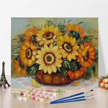 Украшение дома DIY Картина по номерам Холст Номера Картина маслом Цифровая живопись маслом Искусство 40x50cm no frame