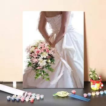 Украшение дома DIY Картина по номерам Холст Цифровая картина маслом Художественные цифры Картина маслом 40x50cm no frame