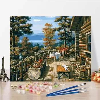 Украшение дома, холст, цифровая картина маслом, цифры, картина маслом, сделай сам, картина по номерам 40x50cm no frame
