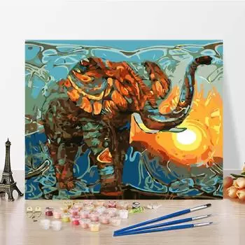 Украшение дома Холст Цифровая картина маслом Художественные цифры Картина маслом DIY Картина по номерам 40x50cm no frame