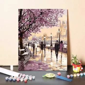 Украшение дома, холст, цифровая картина маслом, сделай сам, картина по номерам, картина маслом, искусство 40x50cm no frame