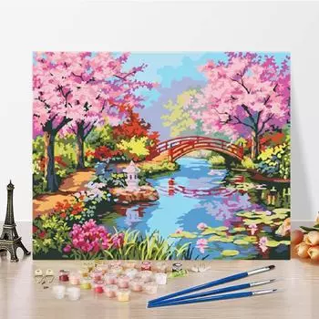 Украшение дома, холст, цифры, картина, сделай сам, картина по номерам, картина маслом, цифровая картина маслом 40x50cm no frame