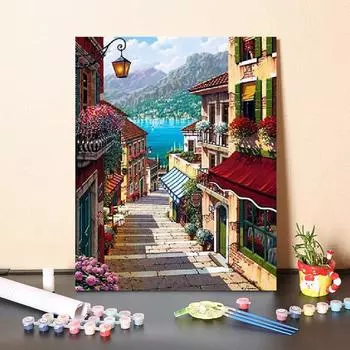 Украшение дома Холст DIY Картина по номерам Цифровая картина маслом Художественные цифры Картина маслом 40x50cm no frame