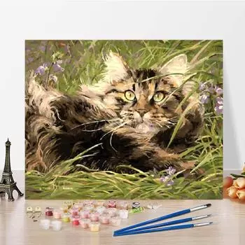 Украшение дома Художественные цифры Картина маслом Цифровая картина маслом DIY Картина по номерам Холст 40x50cm no frame
