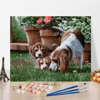 Украшение дома Художественные цифры Картина маслом Цифровая картина маслом Холст DIY Картина по номерам 40x50cm no frame