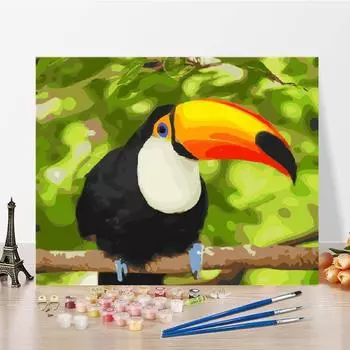 Украшение дома Искусство Цифровая картина маслом Номера Картина маслом Холст DIY Картина по номерам 40x50cm no frame