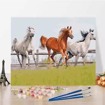 Украшение дома Искусство Холст Цифровая картина маслом Цифры Картина маслом DIY Картина по номерам 40x50cm no frame