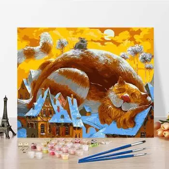 Украшение дома Искусство Холст DIY Картина по номерам Картина маслом по номерам Цифровая картина маслом 40x50cm no frame