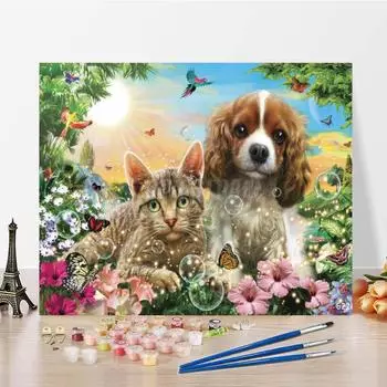 Украшение дома, картина по номерам, декомпрессия, сделай сам, цифровая картина маслом, ручная роспись, холст, живопись 40x50cm no frame