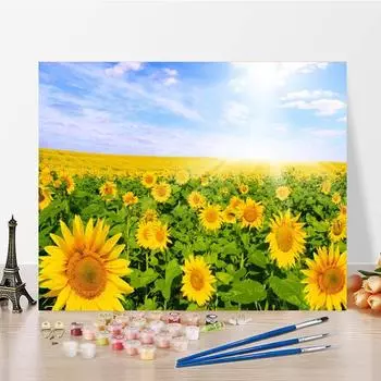 Украшение дома, картина по номерам, декомпрессия, сделай сам, цифровая картина маслом, холст, ручная роспись 40x50cm no frame