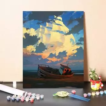 Украшение дома Картина по номерам DIY Цифровая картина маслом Картина на холсте Ручная роспись Декомпрессия 40x50cm no frame