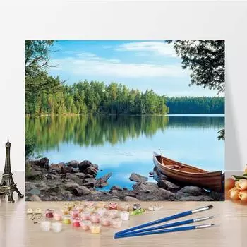 Украшение дома, картина по номерам, картина на холсте, ручная роспись, сделай сам, цифровая картина маслом, декомпрессия 40x50cm no frame