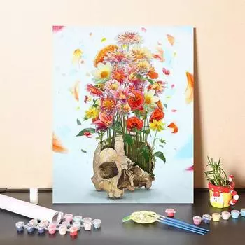 Украшение дома, картина по номерам, ручная роспись, декомпрессионная картина на холсте, сделай сам, цифровая картина маслом 40x50cm no frame