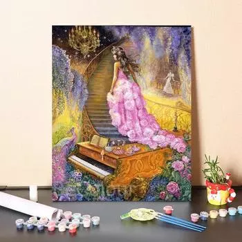 Украшение дома, картина по номерам, сделай сам, цифровая картина маслом, ручная роспись, декомпрессионная картина на холсте 40x50cm no frame