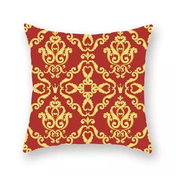 Украшение дома, красная наволочка с принтом, офисное кресло, гостиная, диван, наволочка, украшение для спальни, комнаты 45x45 см 40x40cm