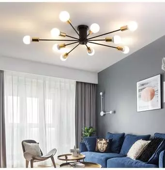 Украшение дома Люстра Гостиная Обеденный стол Светильник Винтажный потолочный светильник Подвесные потолочные светильники для спальни Скрытый монтаж